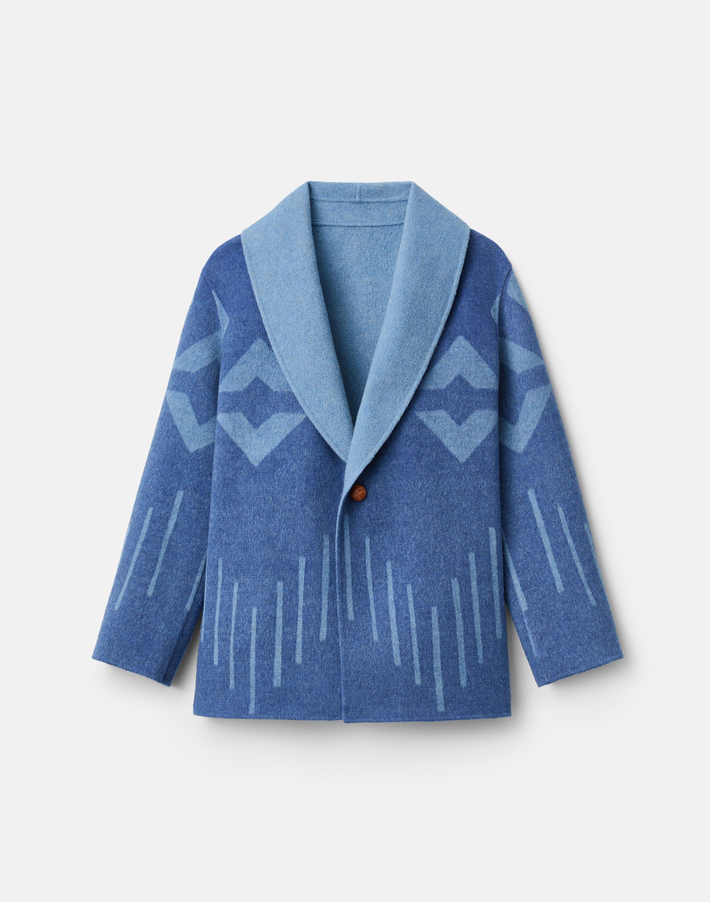 Geo Jacquard Double Face Reversible Short Coat