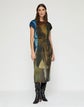 L148 X Save Venice Print Recycled Satin Plissé Midi Dress