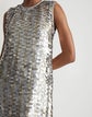 Hand-Placed Paillette Shift Dress