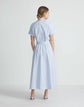 Petite Pinstripe Cotton Tulip Shirtdress