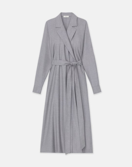 Brushed Responsible Wool Wrap Dress