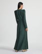 Baroque Botanical Cloqué V-Neck Maxi Dress