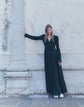 Baroque Botanical Cloqué V-Neck Maxi Dress