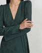 Baroque Botanical Cloqué V-Neck Maxi Dress