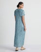 Iridescent Twill Plissé Maxi Dress