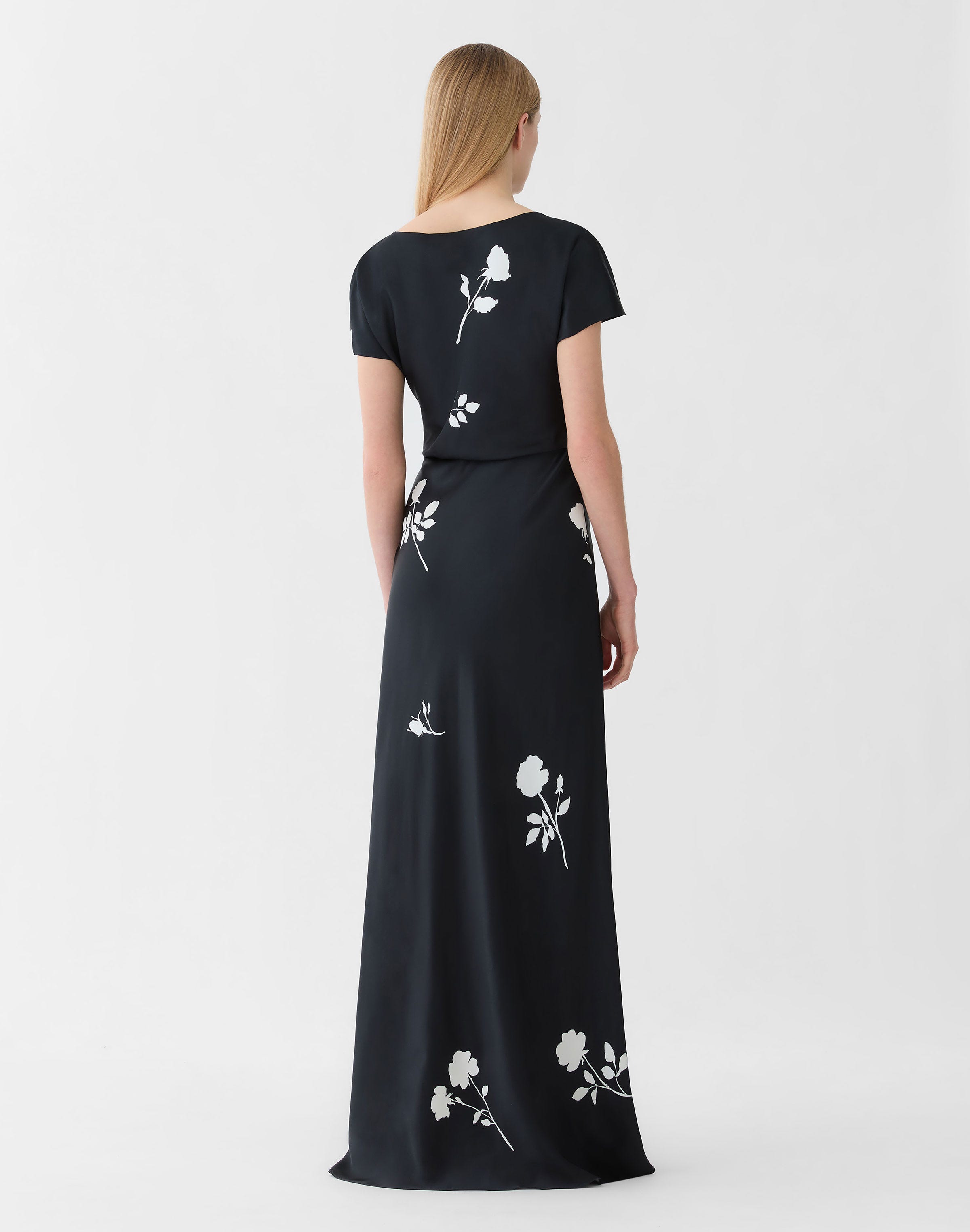 Rose Print Viscose Gown