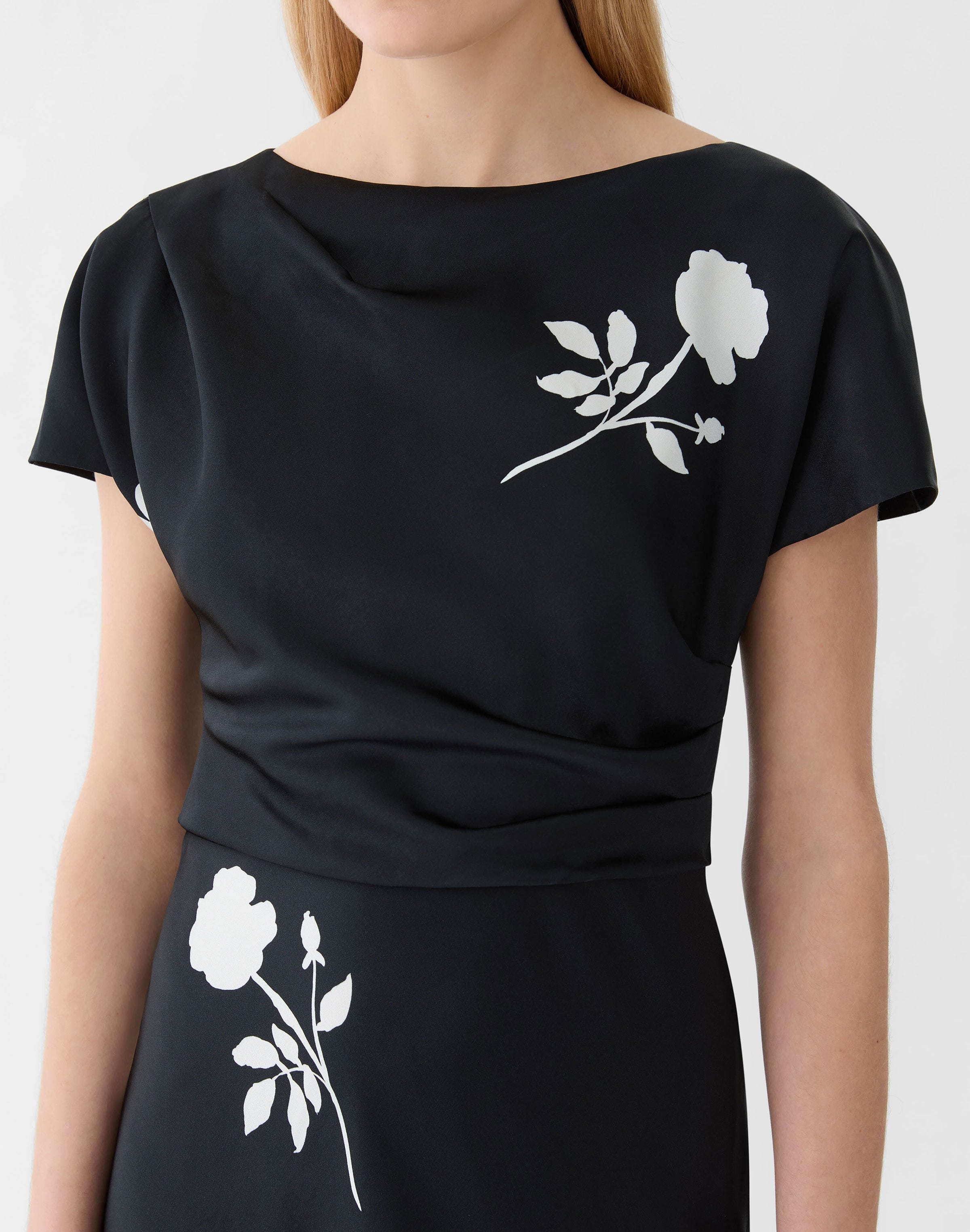 Rose Print Viscose Gown