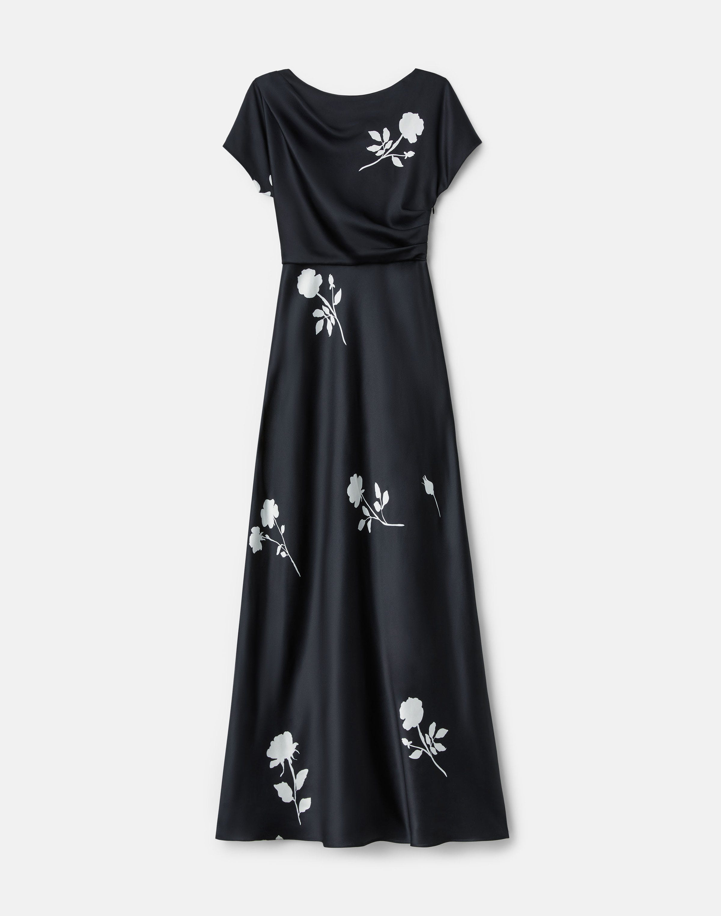 Rose Print Viscose Gown