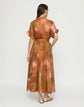 Pastel Print Gemma Cloth Voile Belted Shirtdress