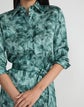 Petite Impasto Print Textured Silk Satin Dress