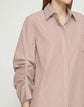Stripe Cotton Ruched Sleeve Shirtdress