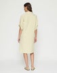 Stripe Cotton Tab Sleeve Popover Dress