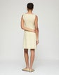 Pastel Dust Tweed Square Neck A-Line Dress