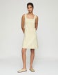 Pastel Dust Tweed Square Neck A-Line Dress