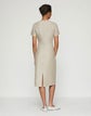 Petite Sequin Speckled Tweed Short Sleeve Sheath Dress