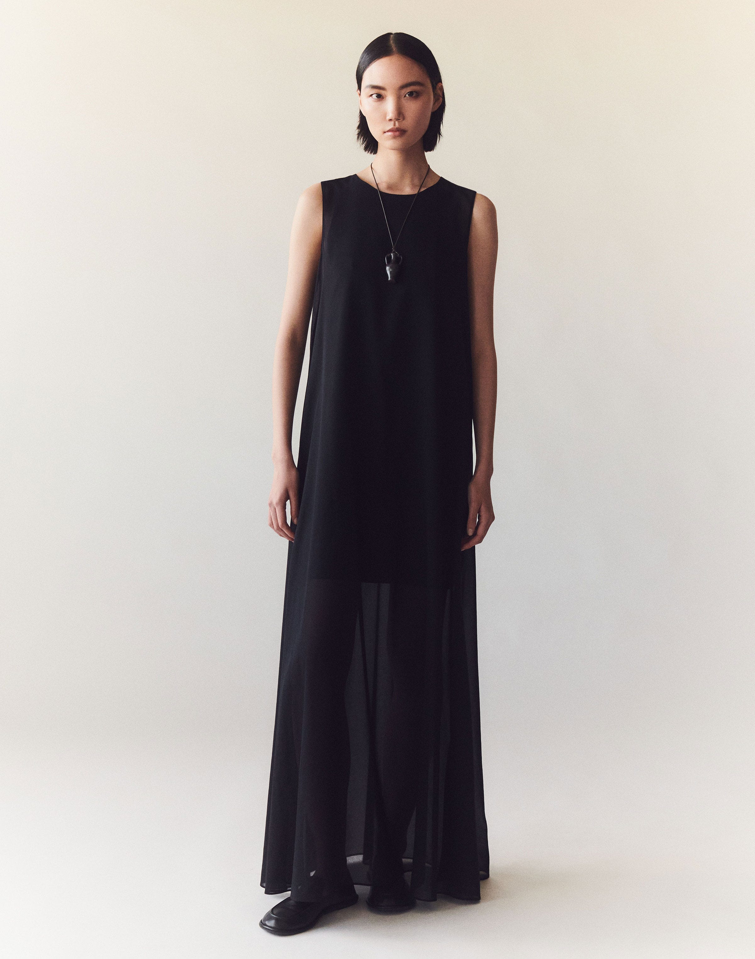 Cotton Voile Sleeveless Maxi Dress