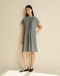 Petite Organic Linen Pintuck Bib Dress