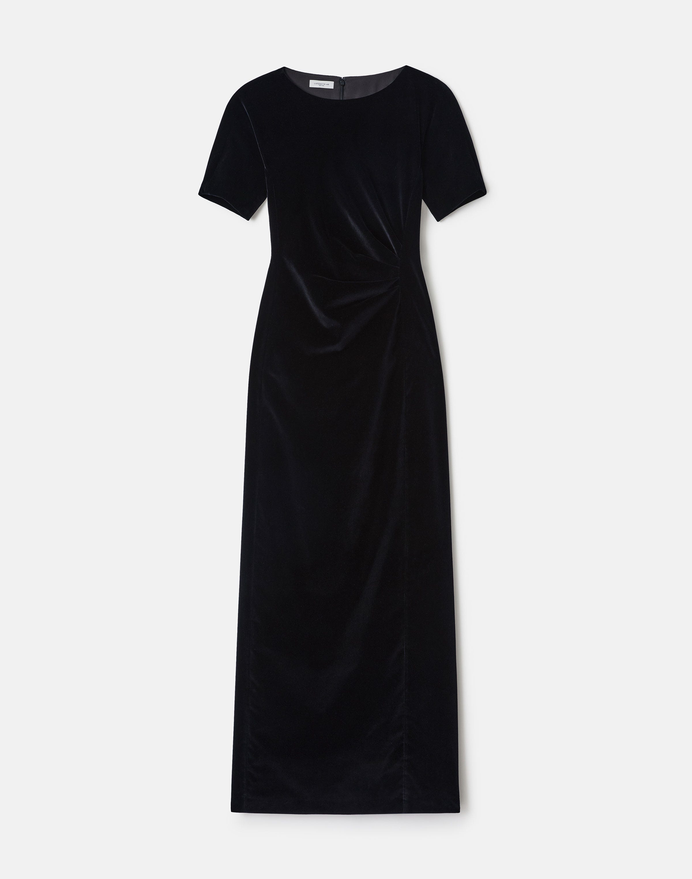 Velvet Pleated Waist Gown