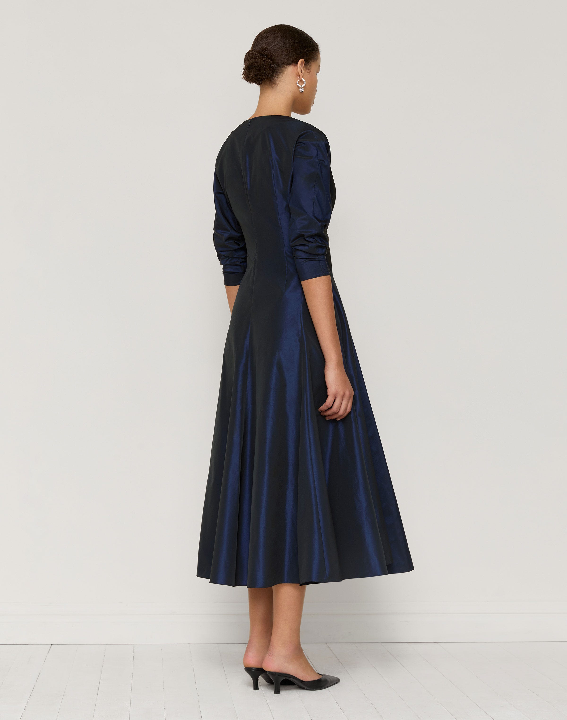 Plus-Size Taffeta Tie Wrap Dress