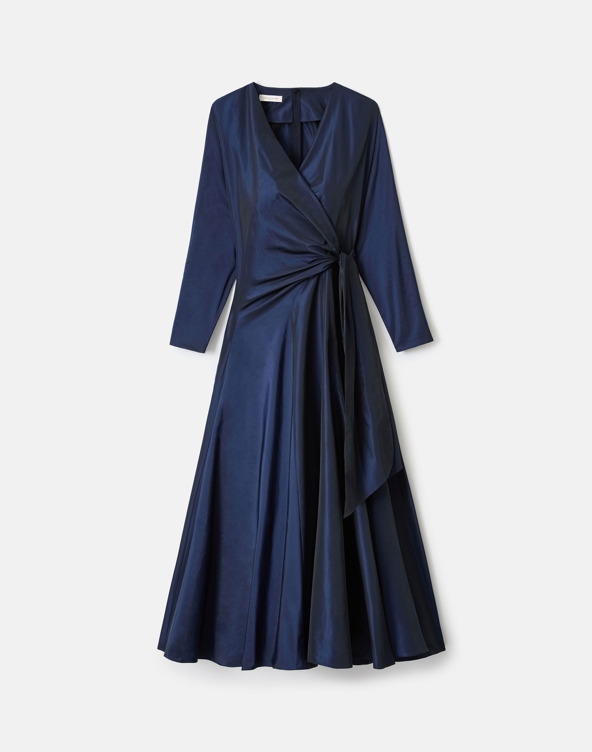 Plus-Size Taffeta Tie Wrap Dress