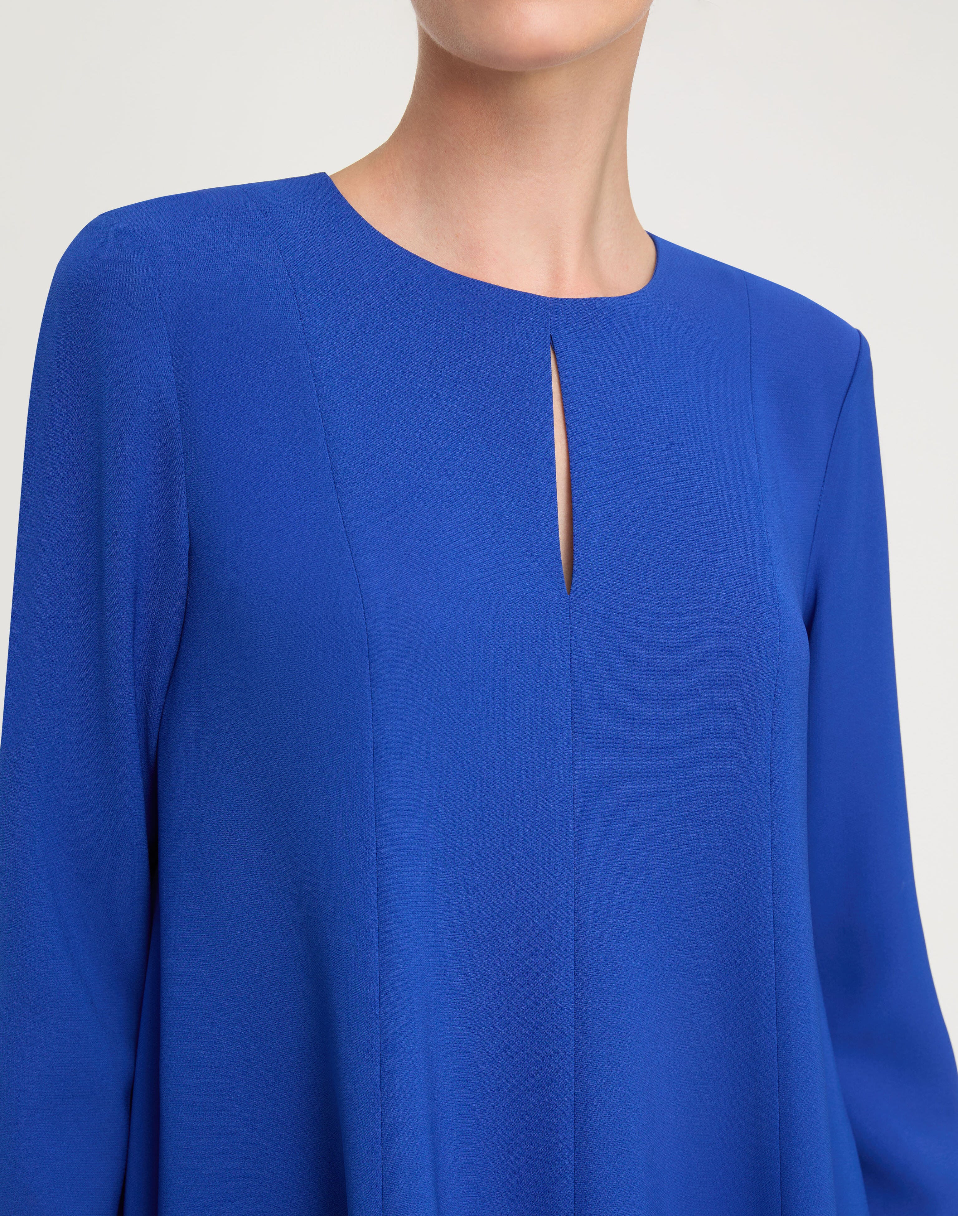 Plus-Size Responsible Finesse Crepe A-Line Godet Dress