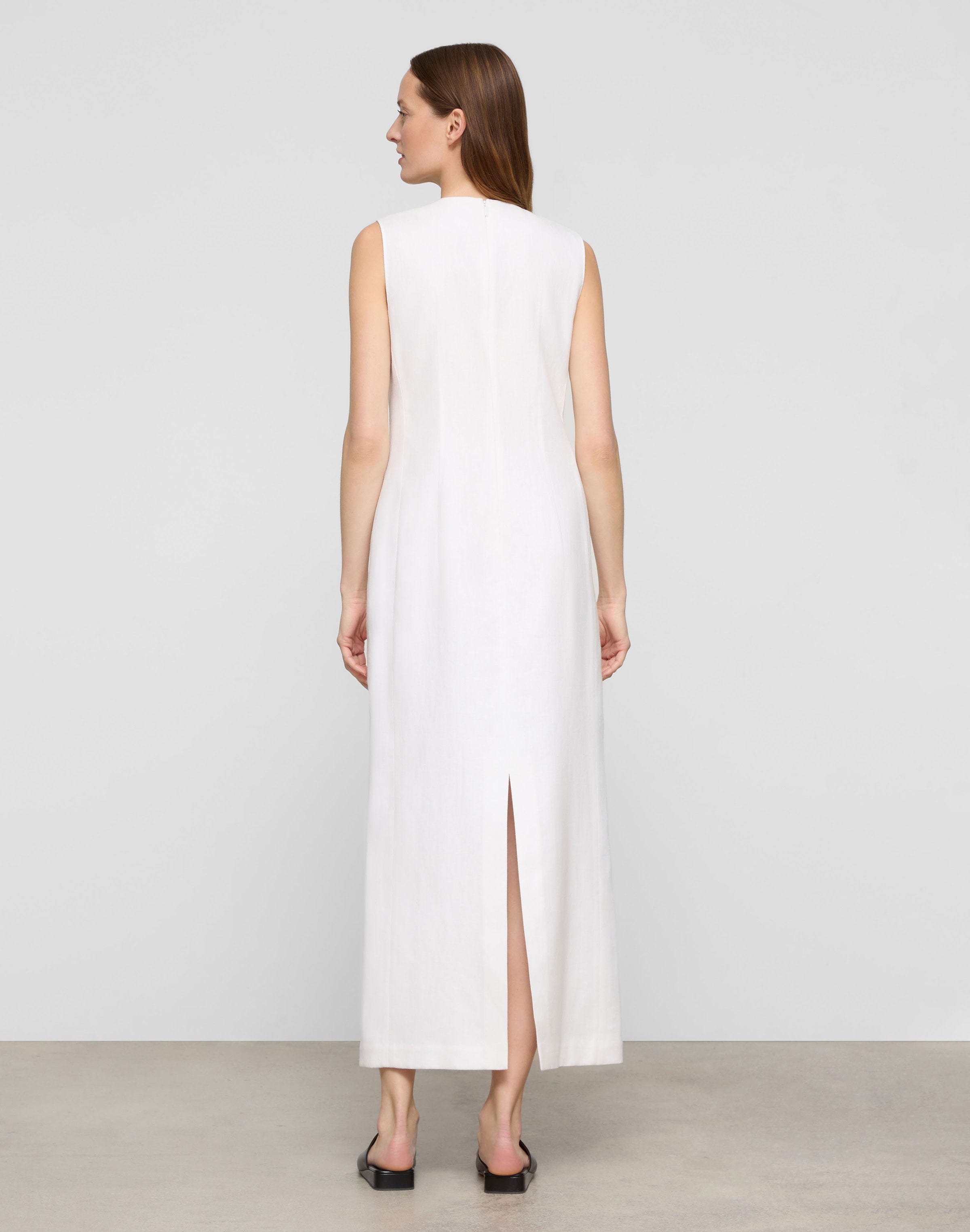 Linen Buttoned Maxi Dress