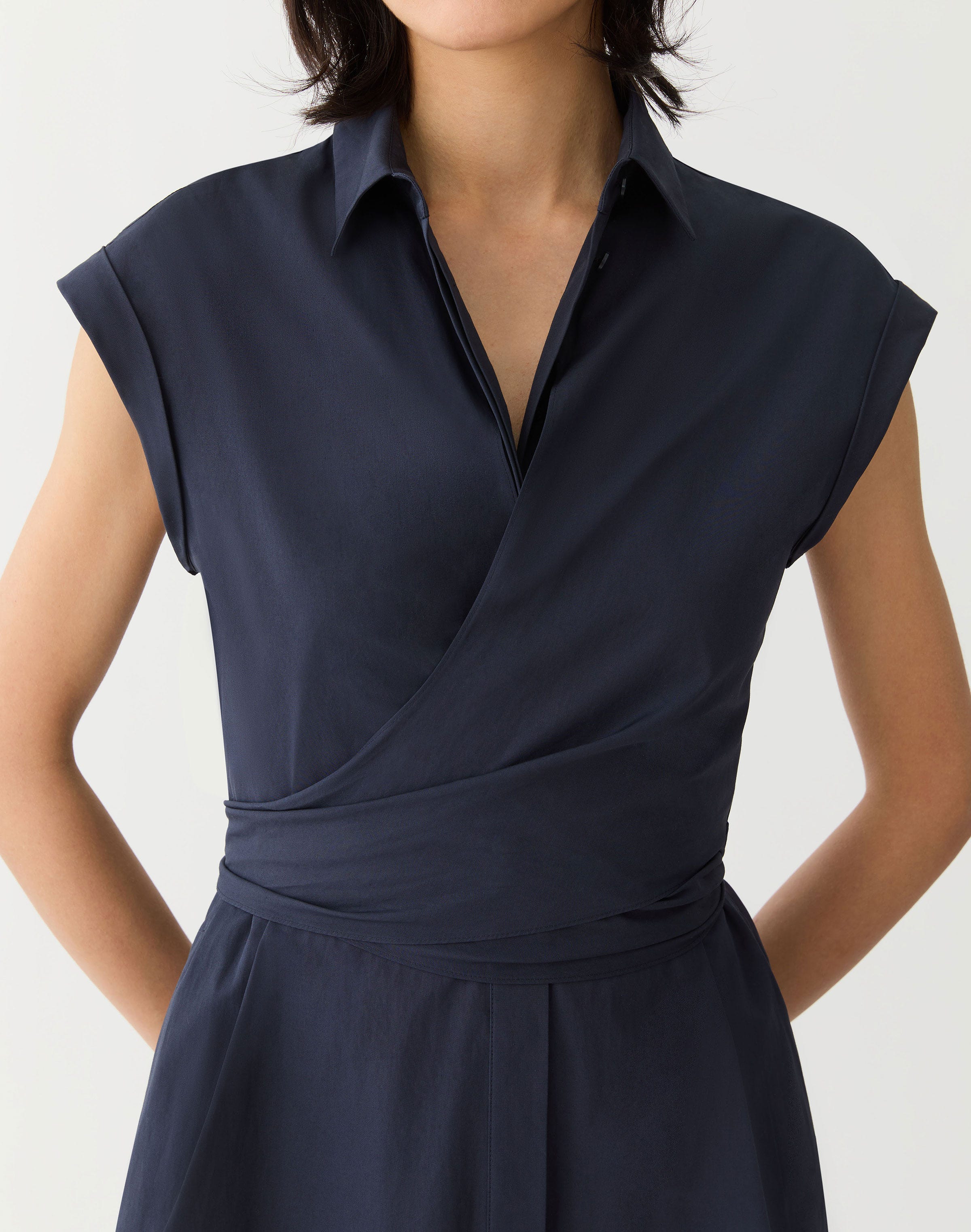 Organic Cotton Poplin Wrap Shirtdress
