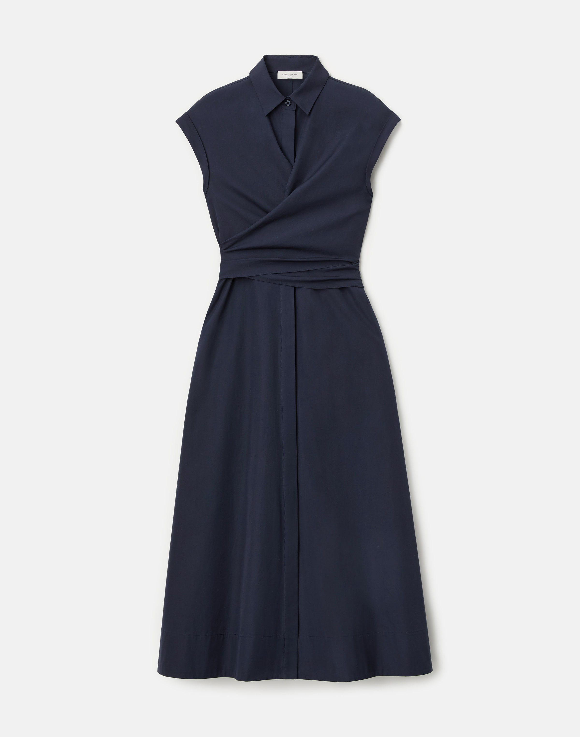 Organic Cotton Poplin Wrap Shirtdress