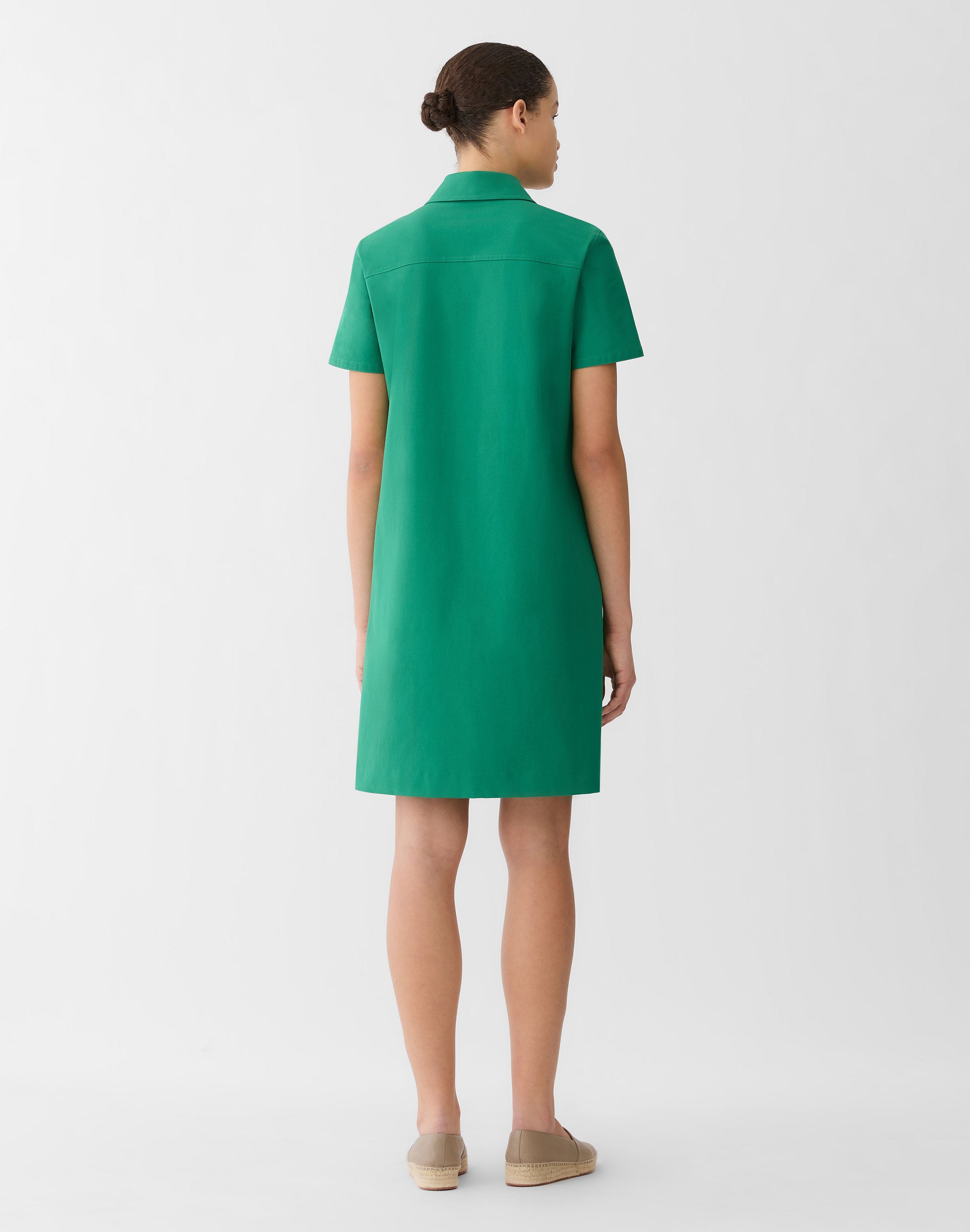 Plus-Size Techno Stretch Twill Polo Shirtdress