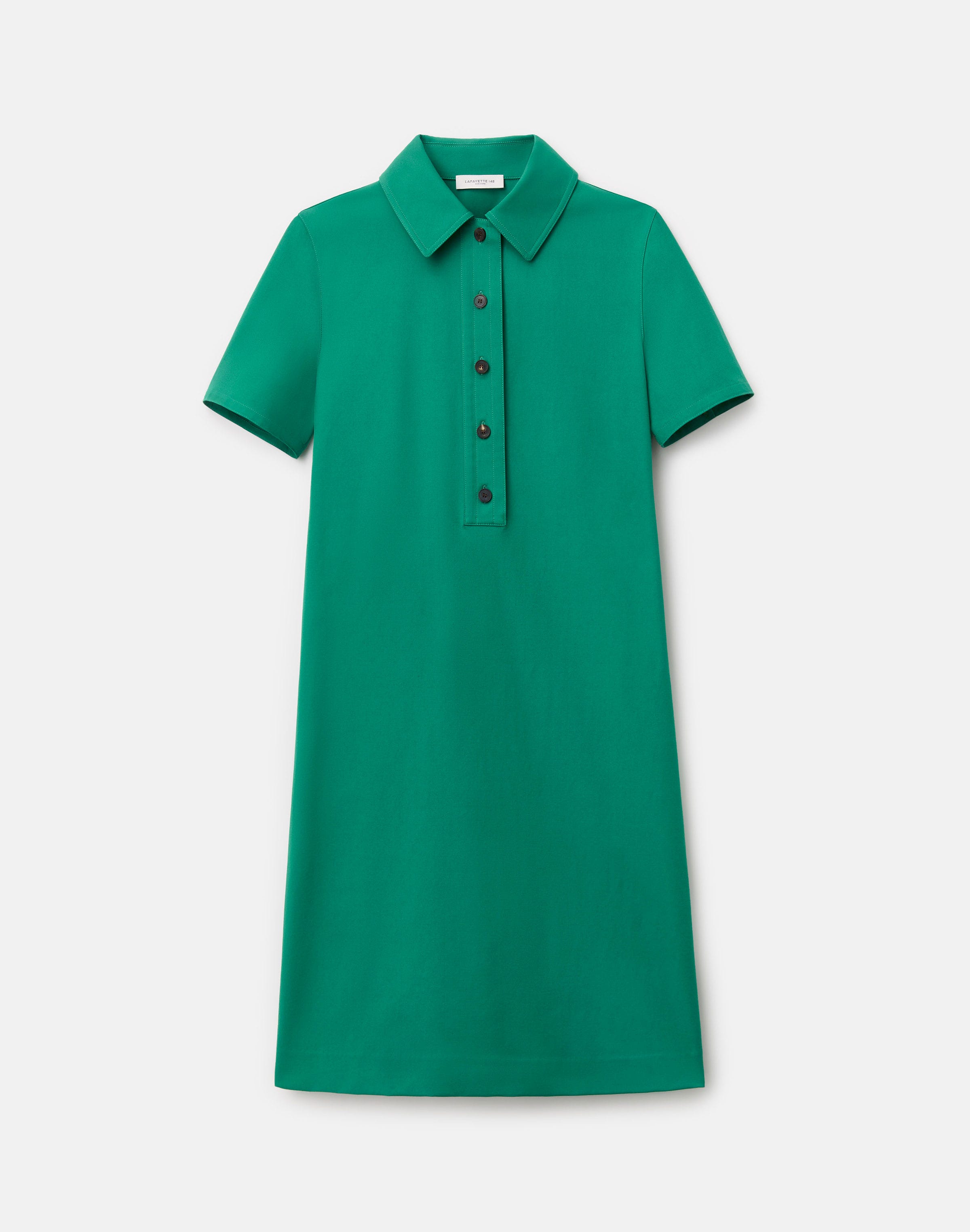 Plus-Size Techno Stretch Twill Polo Shirtdress