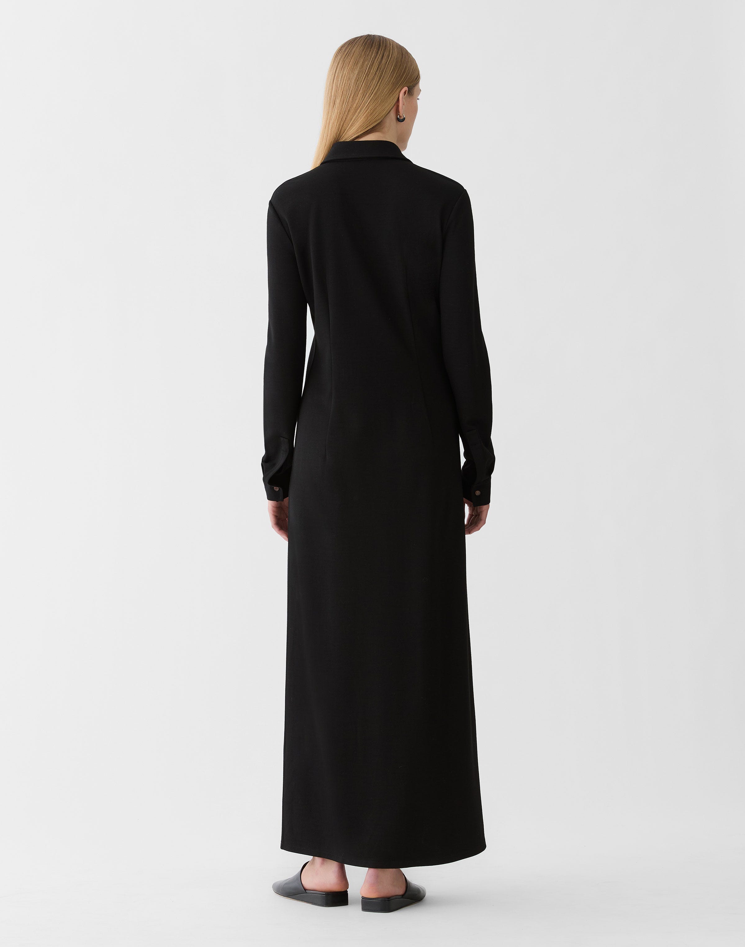 Double Knit Maxi Shirtdress