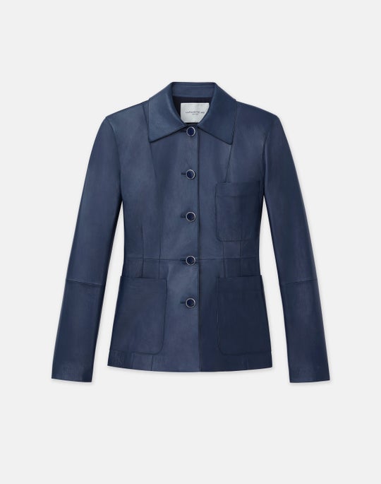 Nappa Leather Tailored Chore Jacket