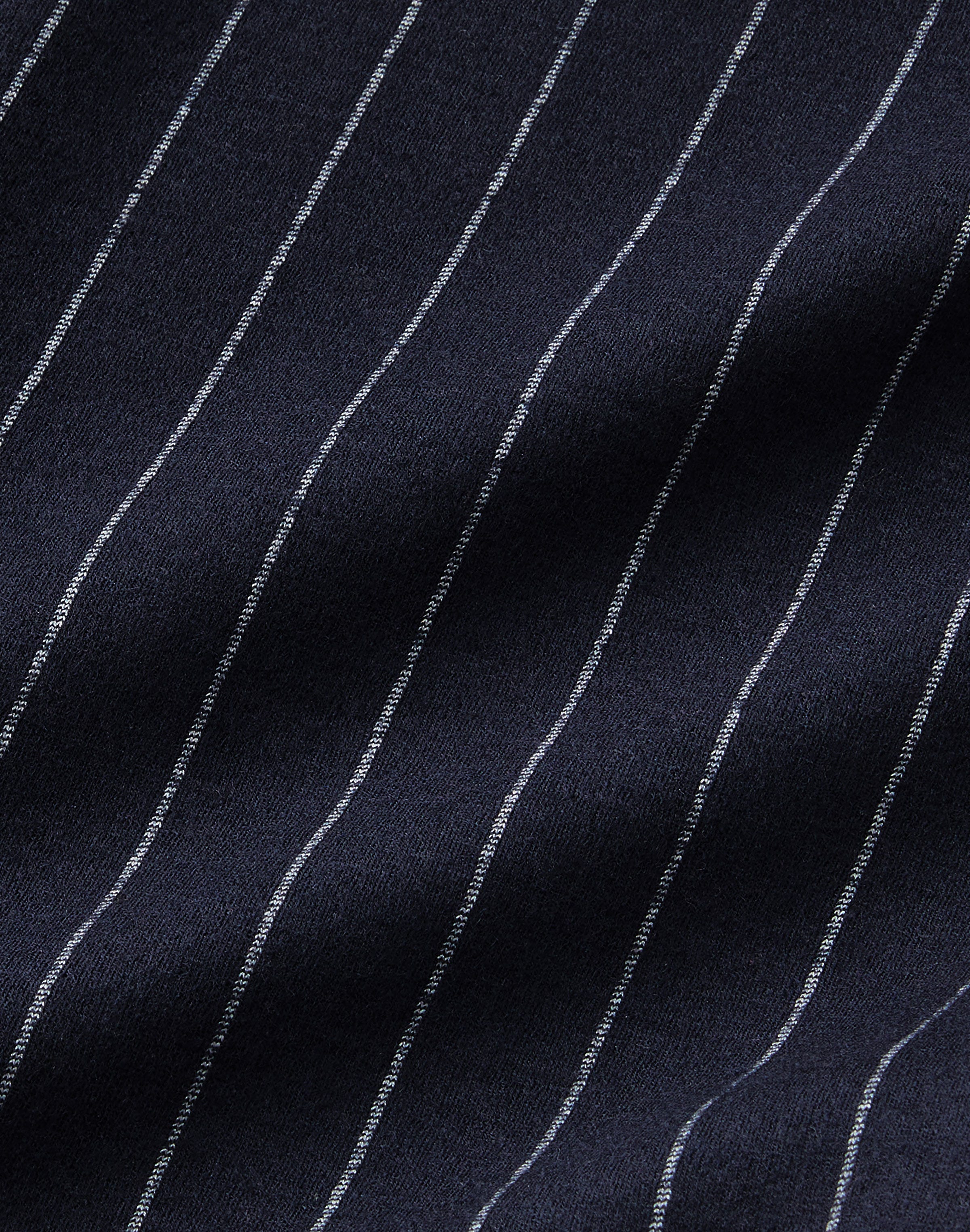 Pinstripe Wool Jersey Double Breasted Blazer