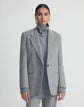 Cashmere Mélange Single Button Blazer