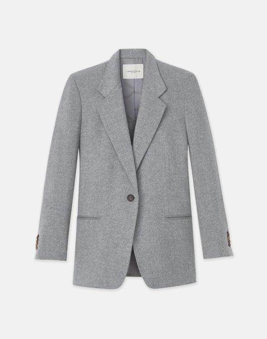 Cashmere Mélange Single Button Blazer