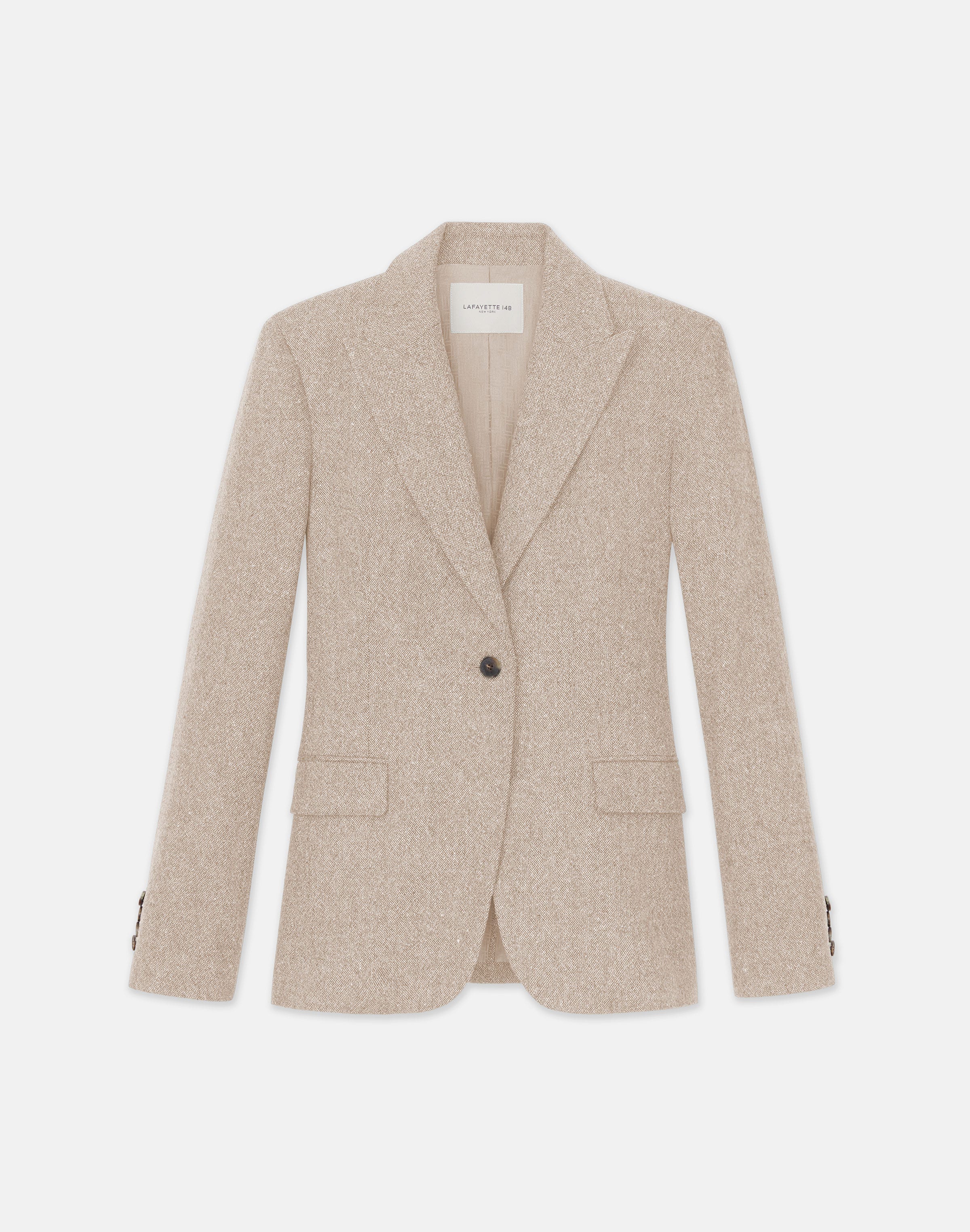 Donegal Tweed Peak Lapel Blazer