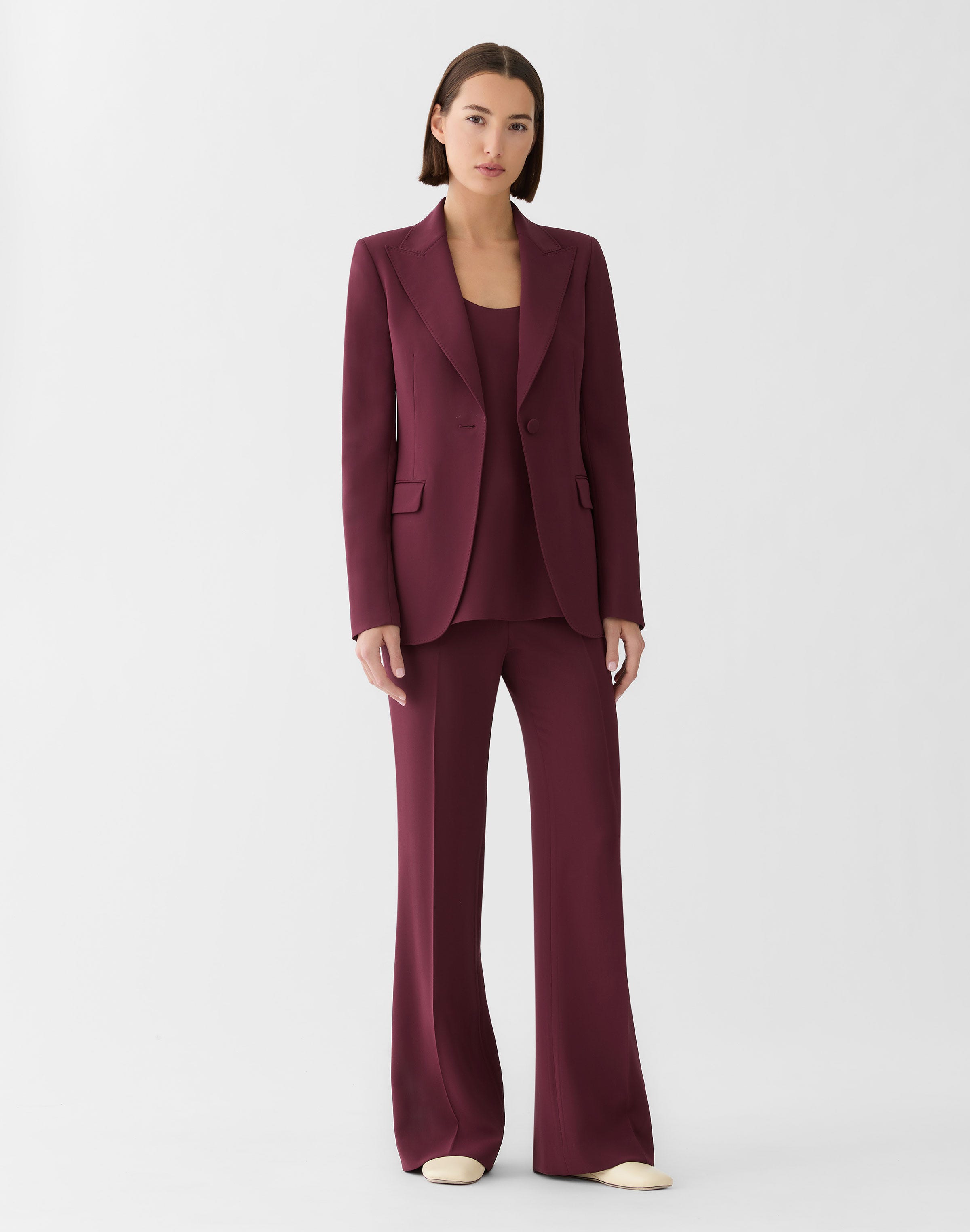 Responsible Finesse Crepe Peak Lapel Blazer