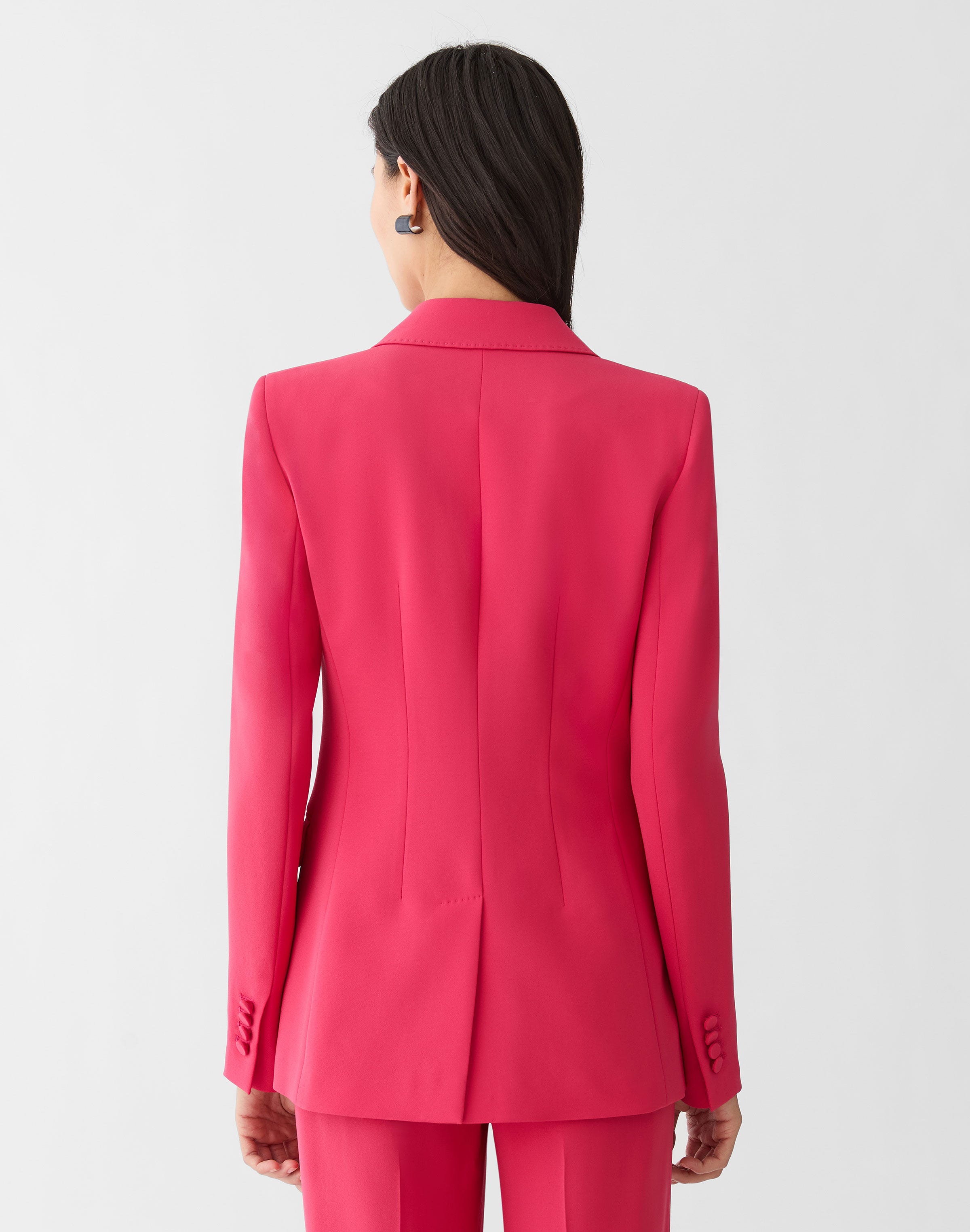 Petite Finesse Crepe Peak Lapel Blazer