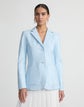 Petite Nappa Lambskin Leather Three Pocket Blazer