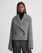 Metallic Flecked Wool-Alpaca Two Button Jacket