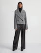 Metallic Flecked Wool-Alpaca Two Button Jacket