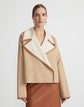 Two Tone Cotton Reversible Wide Lapel Jacket