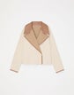 Two Tone Cotton Reversible Wide Lapel Jacket
