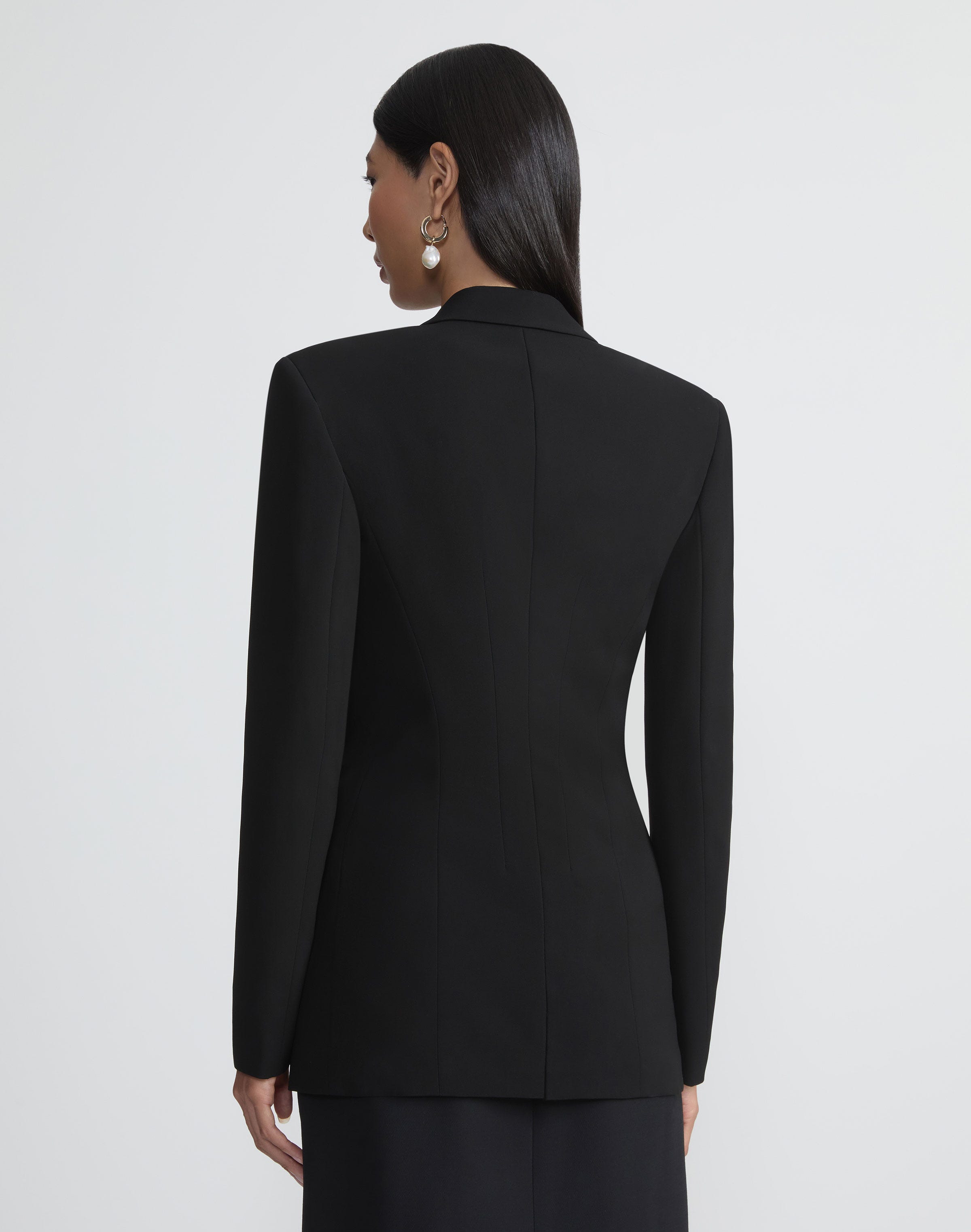 Responsible Finesse Crepe Three Button Blazer