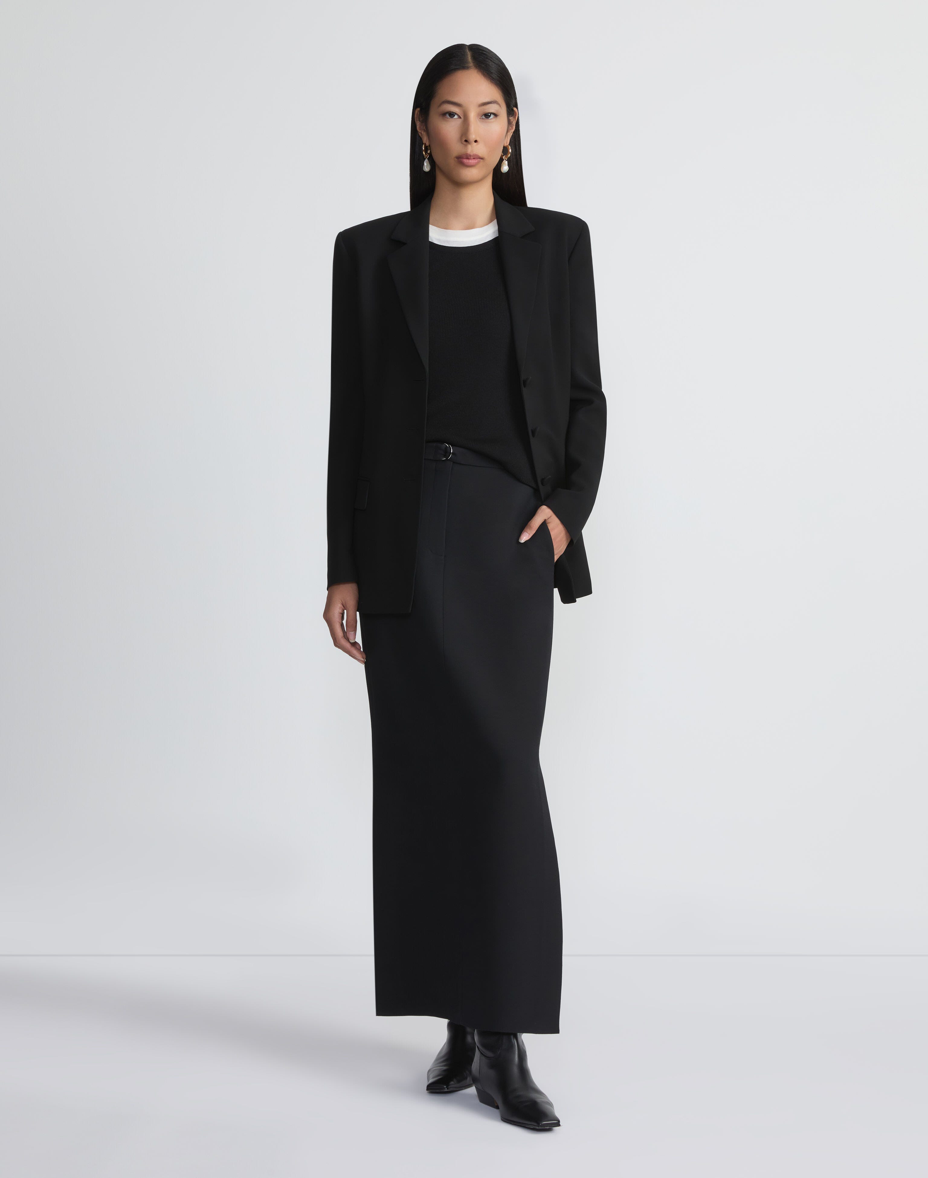 Responsible Finesse Crepe Three Button Blazer