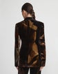 Plus-Size L148 X Save Venice Print Velvet Peak Lapel Tailored Blazer