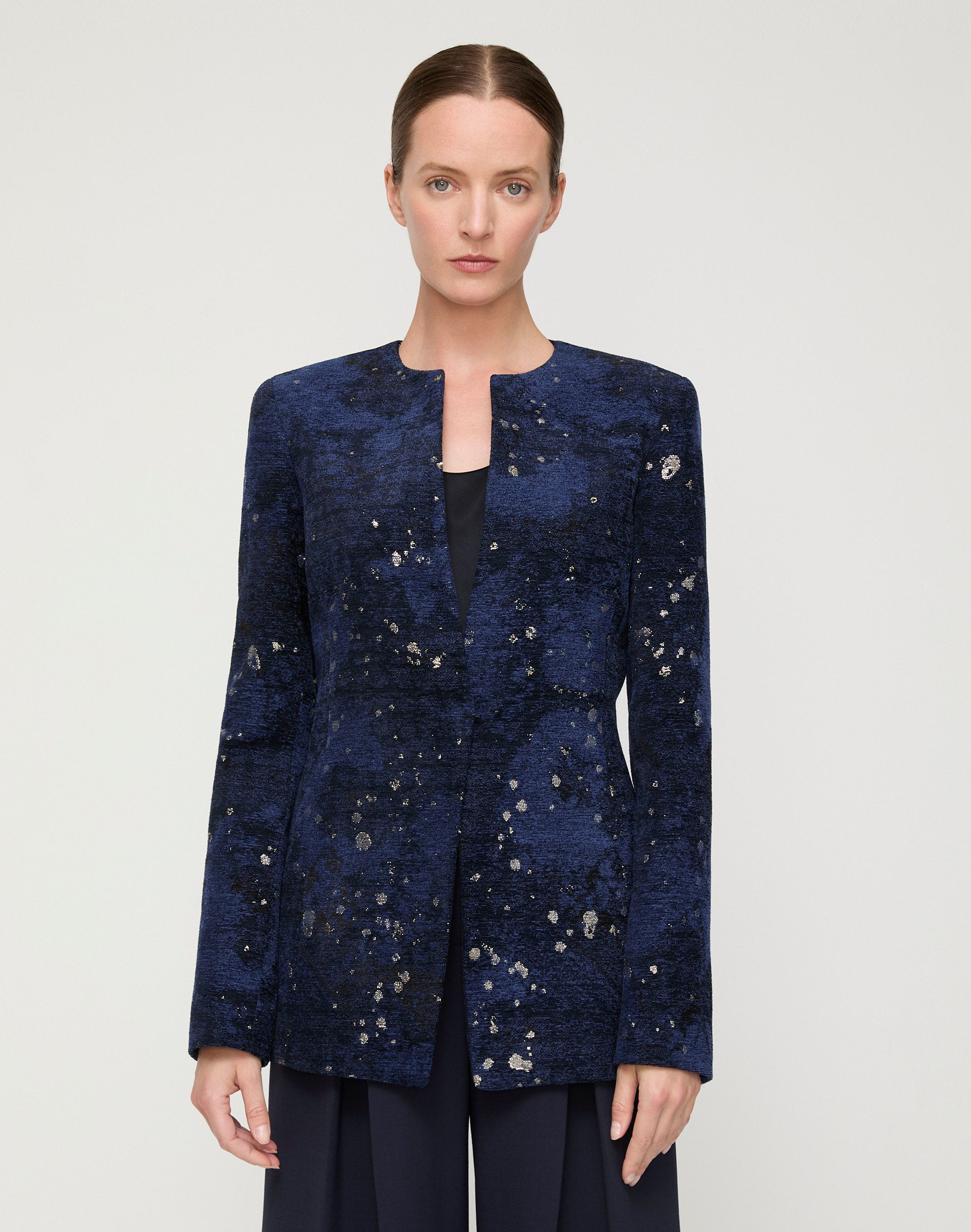 Cosmos Chenille Jacquard Tailored Jacket