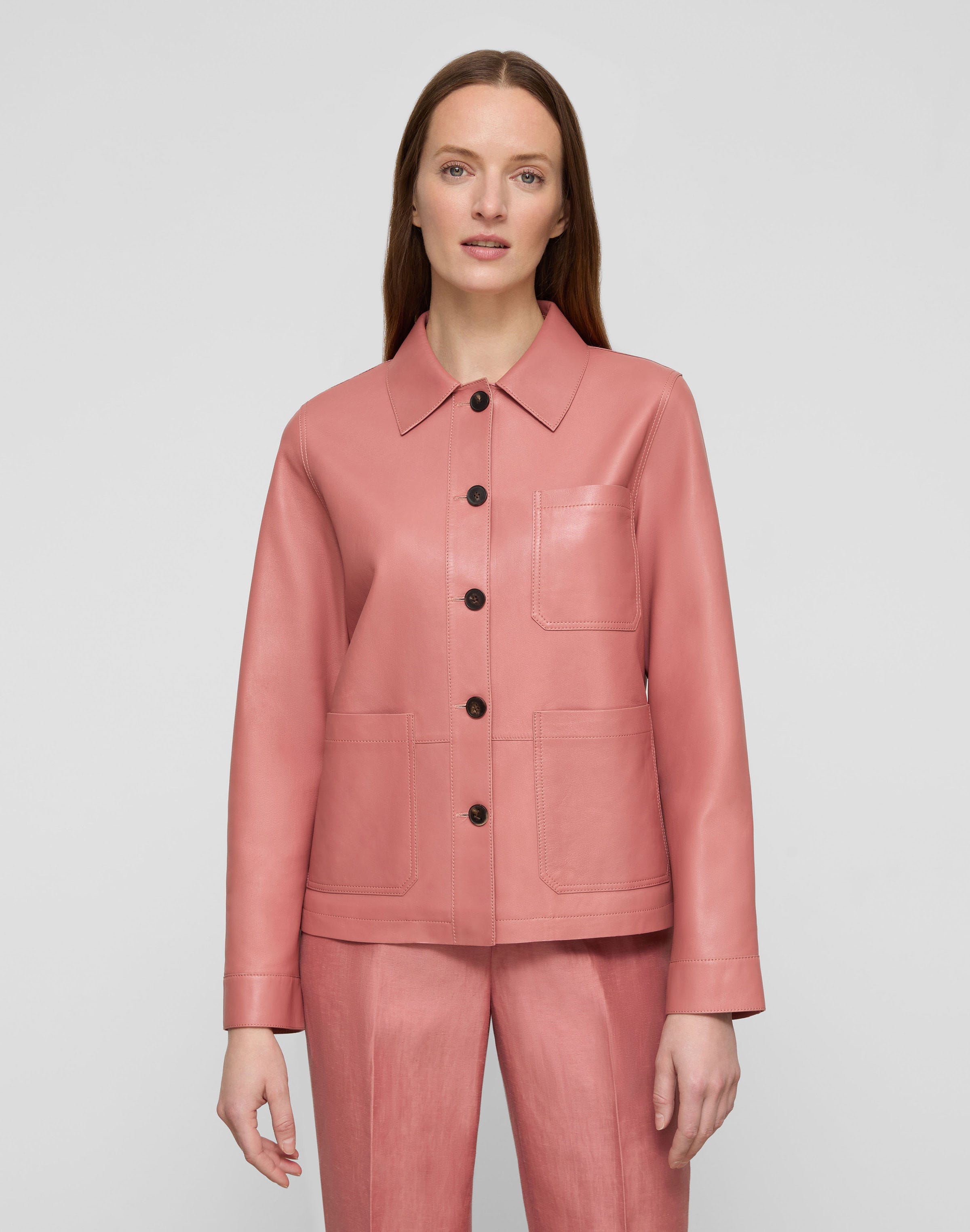 Nappa Leather Patch Pocket Jacket