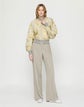 Pastel Dust Fringe Jacquard Dolman Sleeve Bomber