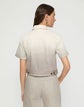 Hand Dip Dye L148 Denim Short Sleeve Zip Jacket
